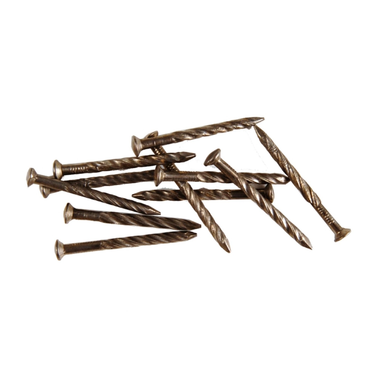 MD Building Floor Metal Screw Nails, Pewter, 1-1/4in, 1lb Pack
