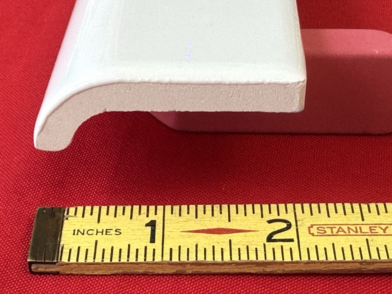 Kohler #101 White: 2″ x 6″ Ceramic Tile, Mud Cap Bullnose Radius Trim Edge, NEW