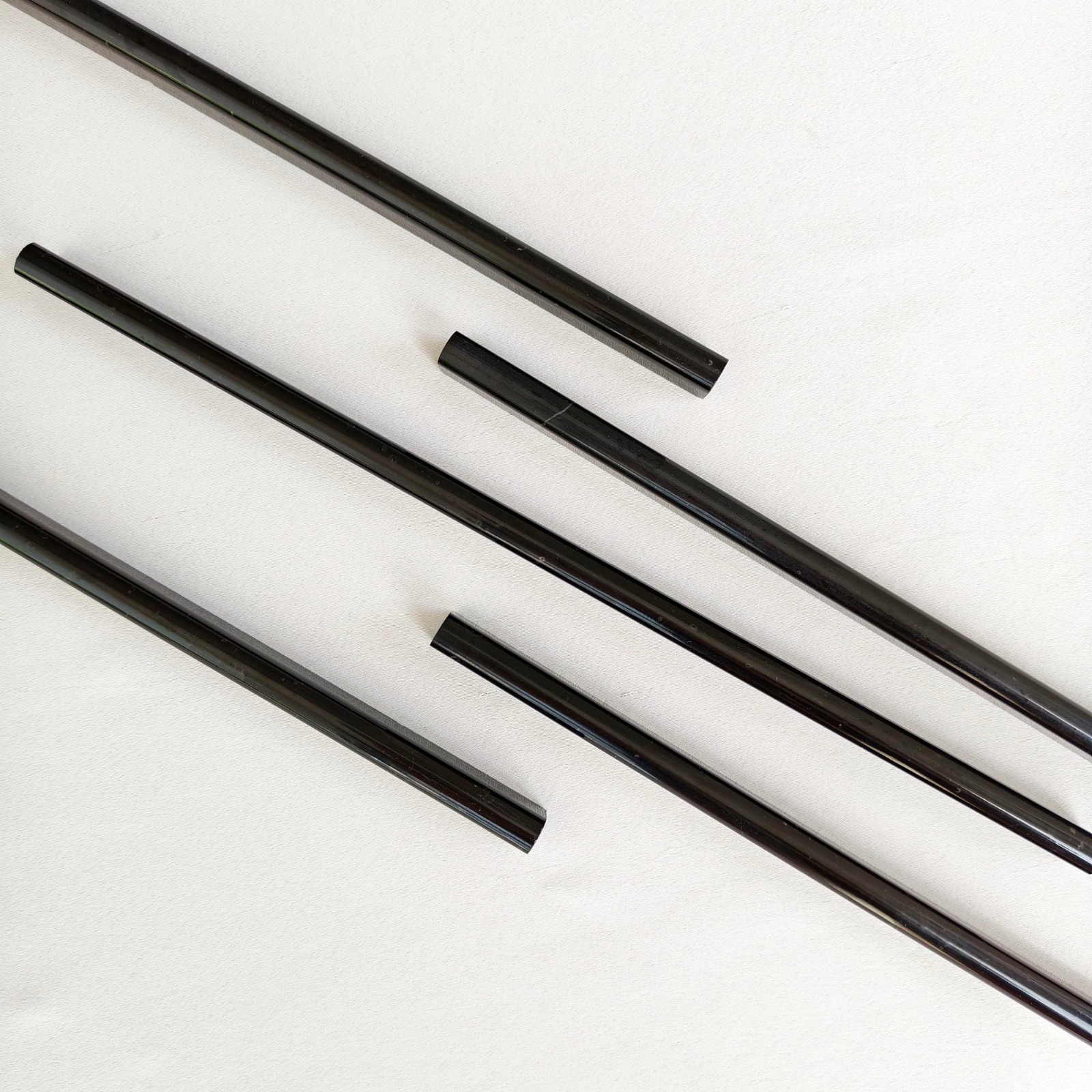 Polished Black Marble Pencil Tile Edge Trim, 10 Pack, 0.39″x12″ for Backsplash &