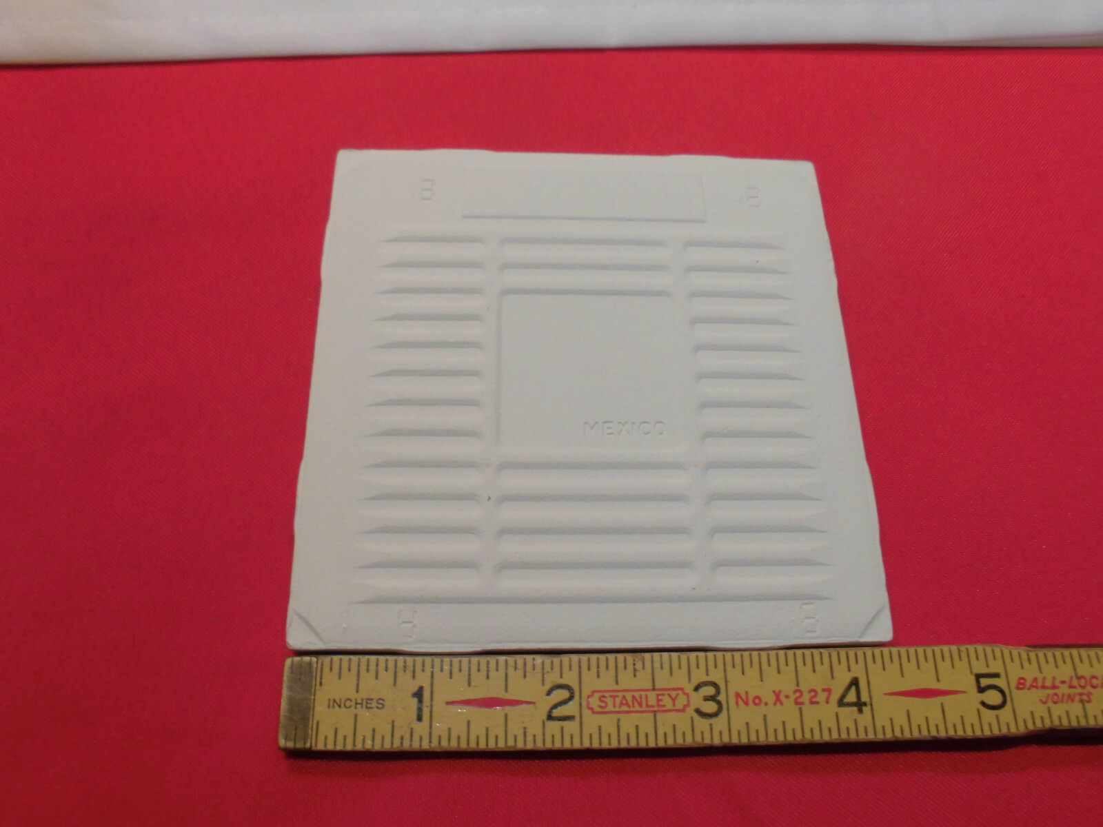 1 pc. Light Aspen-green-gray* Glossy Ceramic Tile #21 by American Olean 4-1/4″