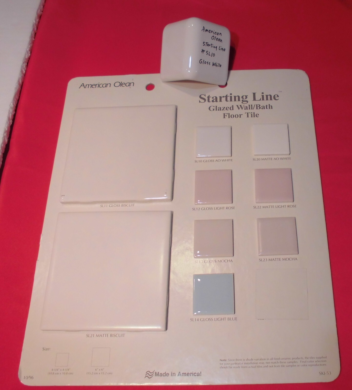 1 pc. Starting Line White: V Cap Corner Ceramic Trim Tile, Countertop Edging, AO