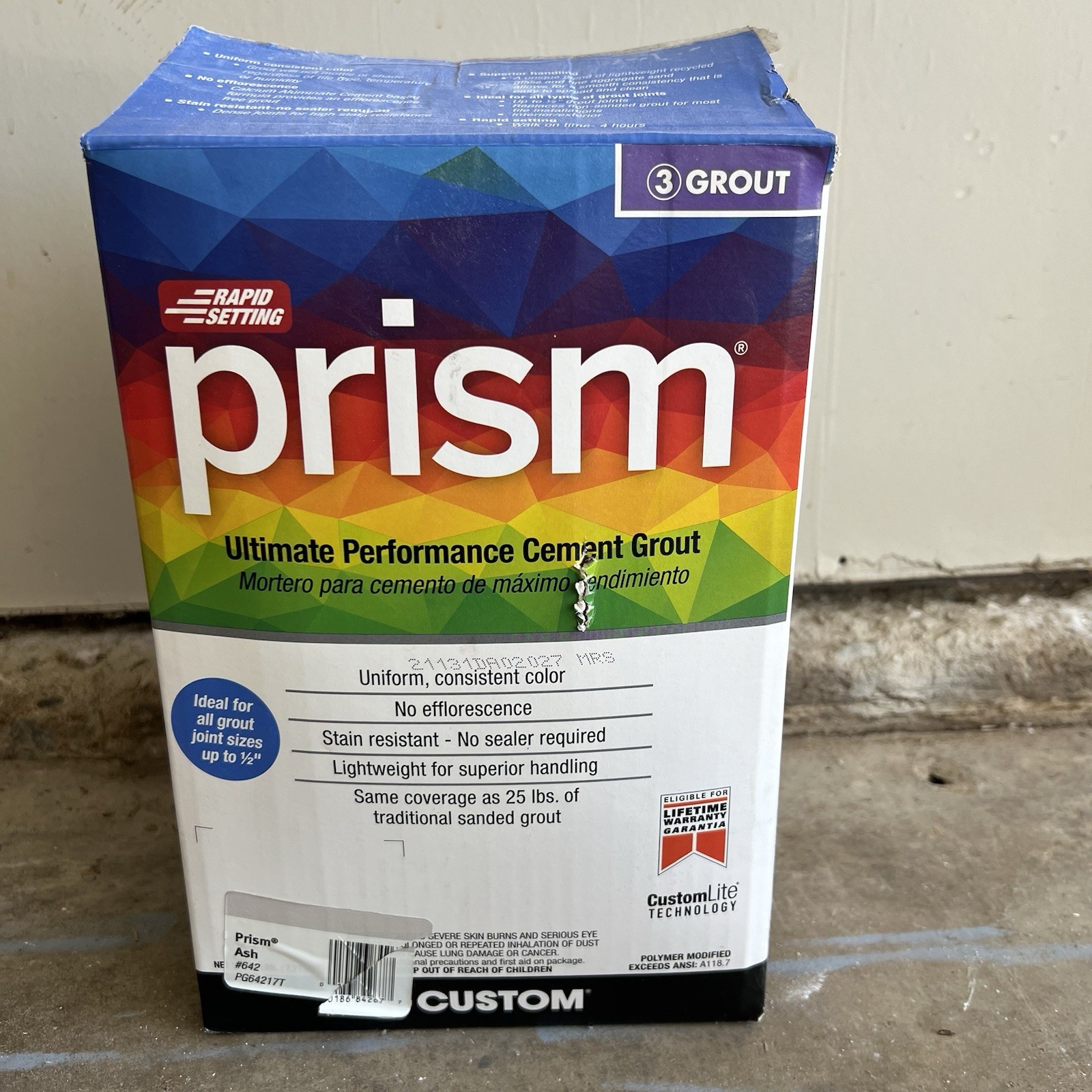 Prism #642 Ash 9 lb. Ultimate Performance Grout