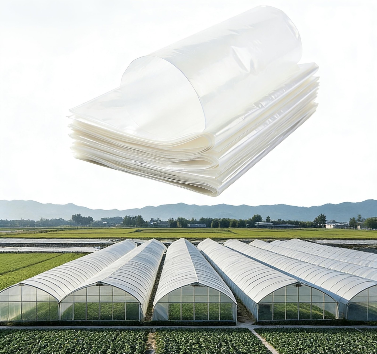 Greenhouse Plastic Sheeting 12 x 25ft – 6 Mil Clear Polyethylene Film, UV Res…