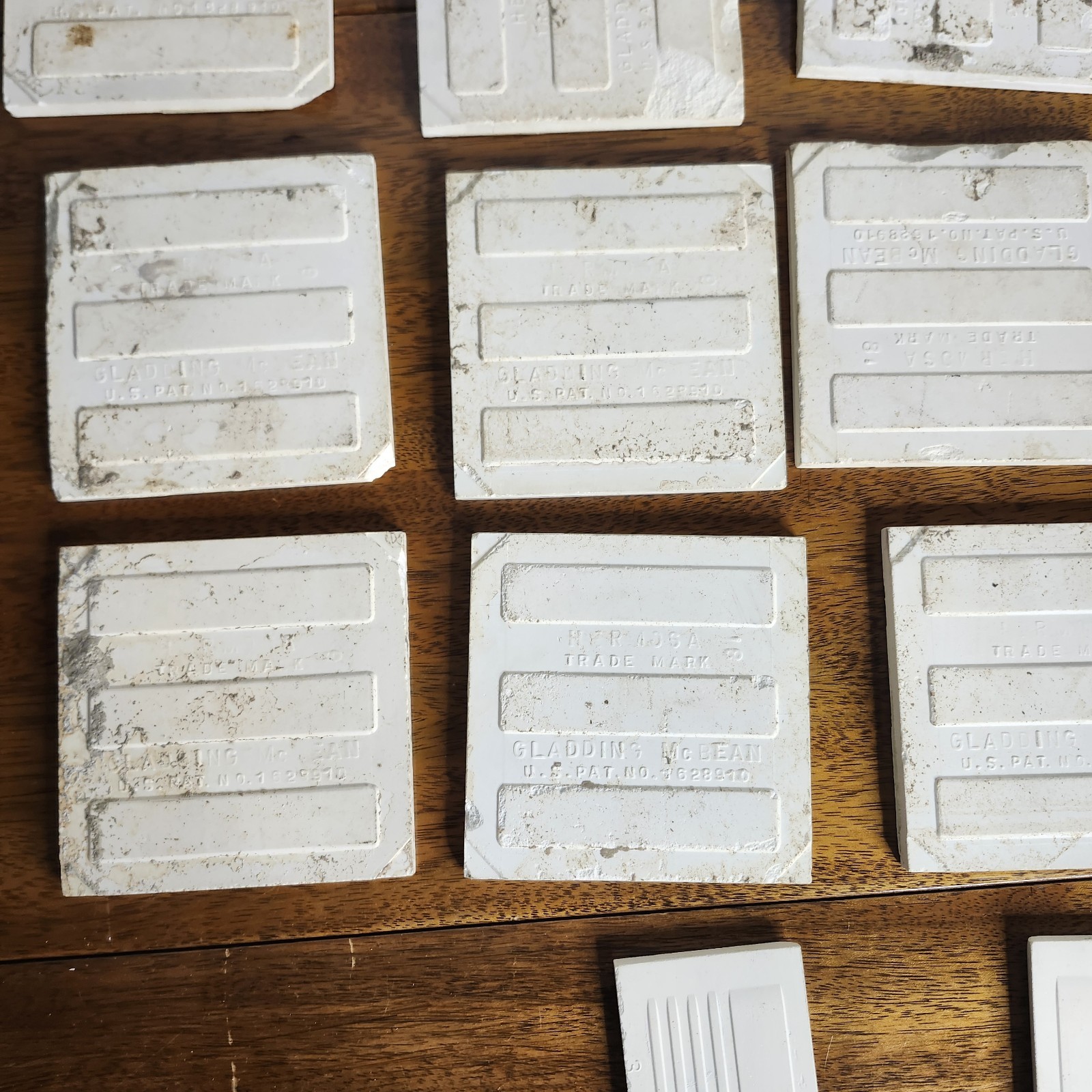 Vtg 4.25 x 4.25 Semi-Gloss Ceramic Wall Tile Made in USA Lot Of 15+ Tiles Read D