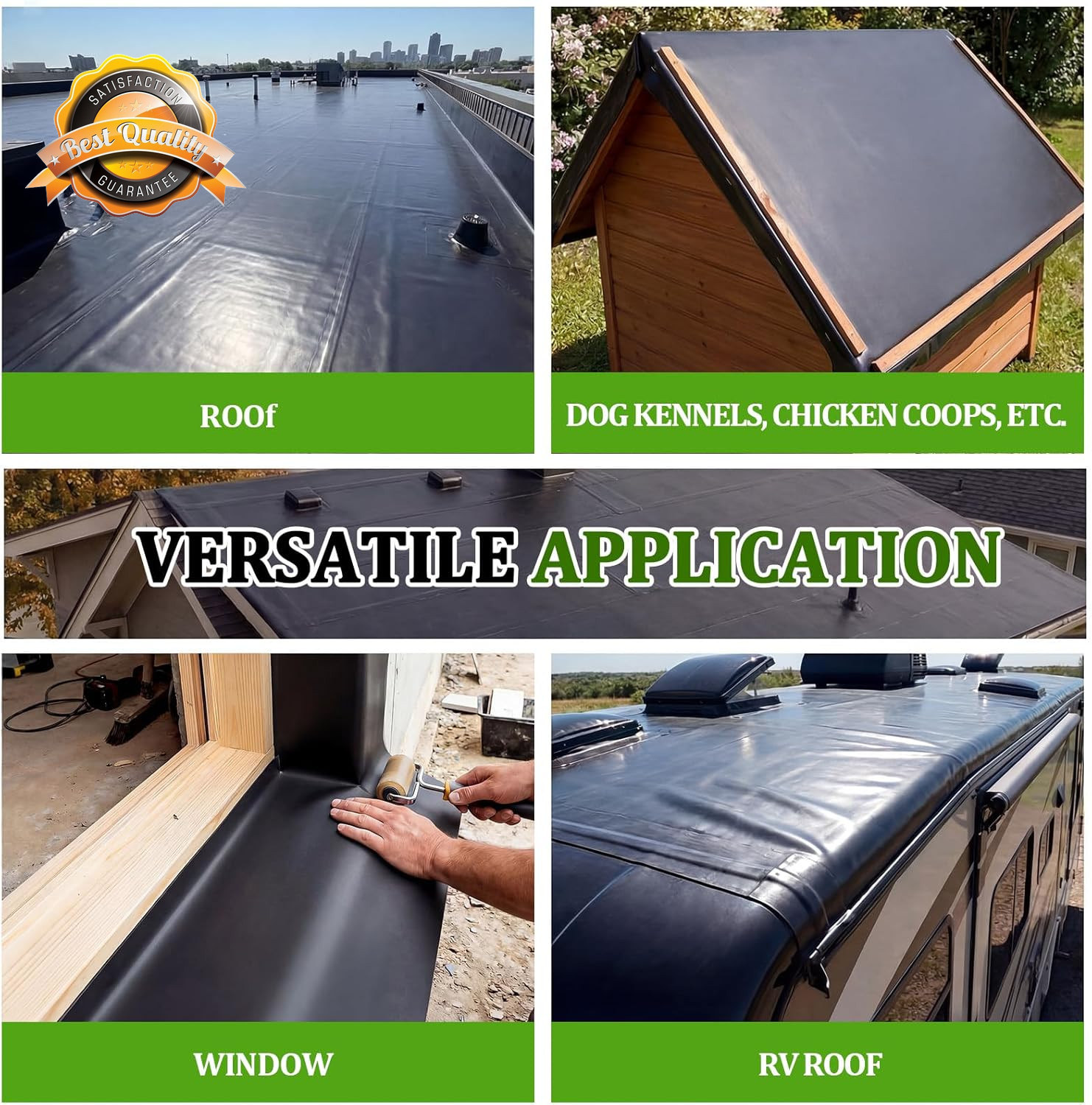 1 Roll Epdm Rubber Roofing Membrane 39″ X 5Ft, Self-Adhesive Waterproof Underlay