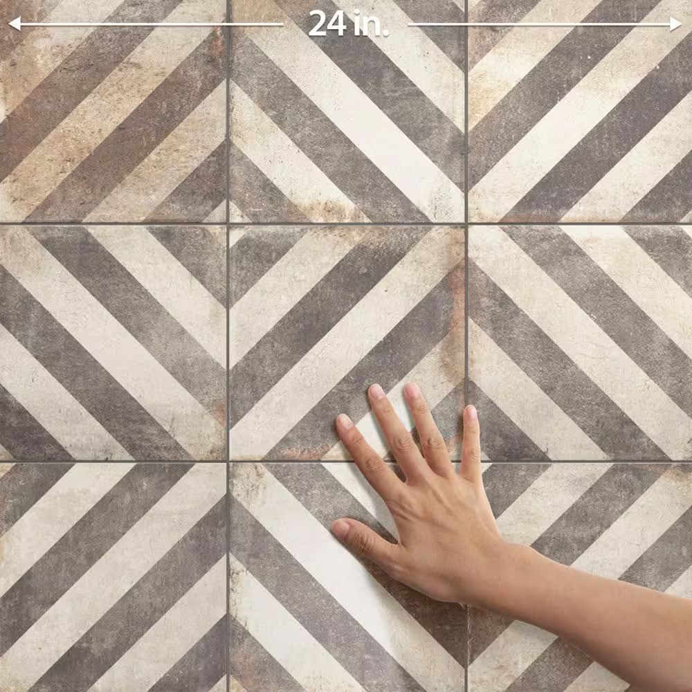 D’Anticatto Decor Obliqua 8-3/4 In. X 8-3/4 In. Porcelain Floor and Wall Tile (1