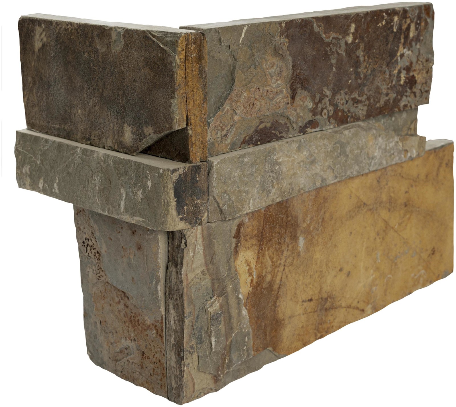 Ackland AKPLPS9X18FCR-CA 9 in. x 18 in. Splitface Slate Stacked – Sierra Gold