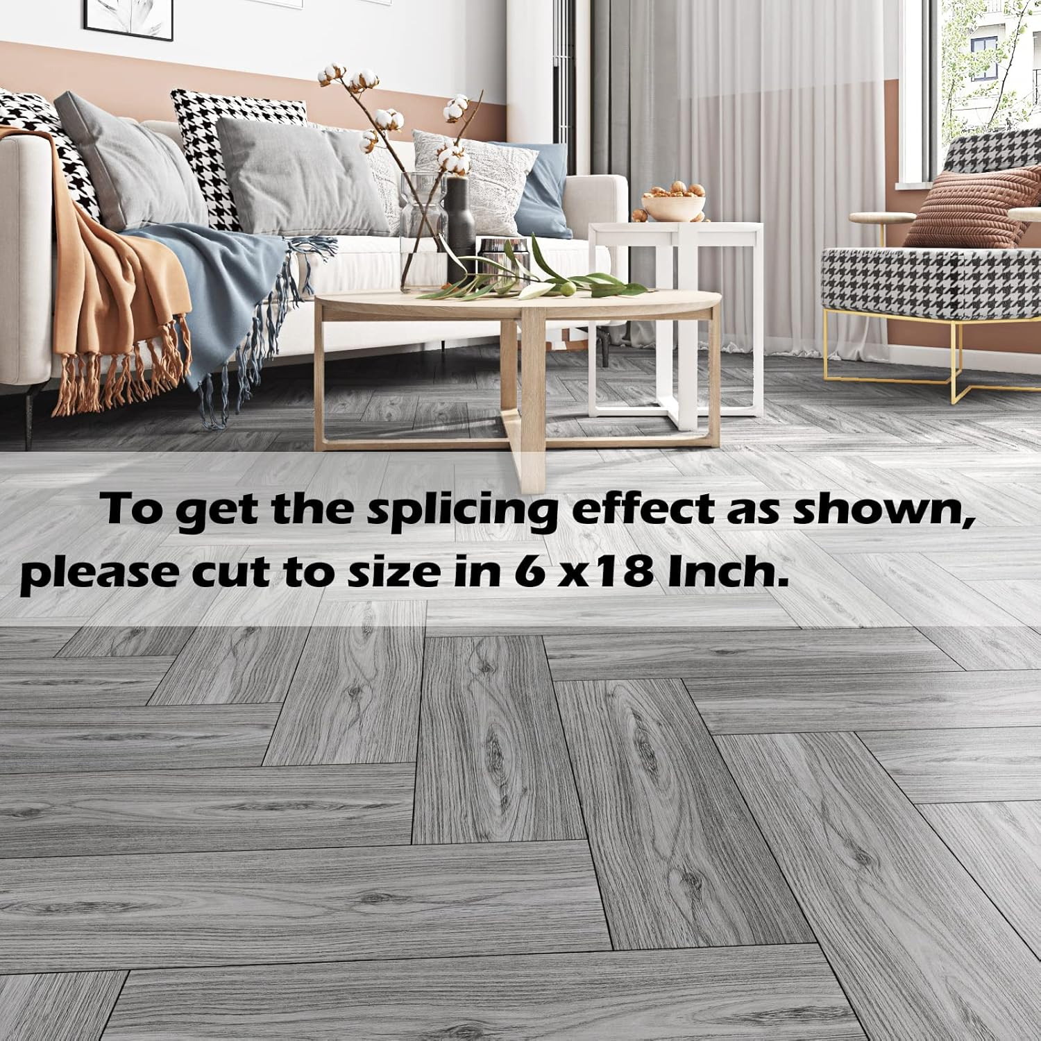 6″x36″ Grey Wood Peel and Stick Floor Tile Natural Wood Vinyl Flooring Peel and