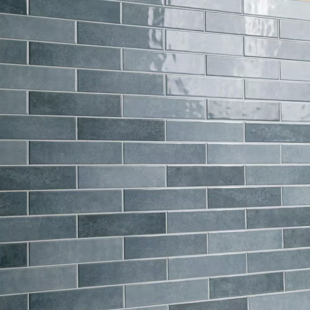 Lakeview Denim Subway Wall Tile, 3 In. X 12 In. Glossy Ceramic Wall Tile (5.5 Sq