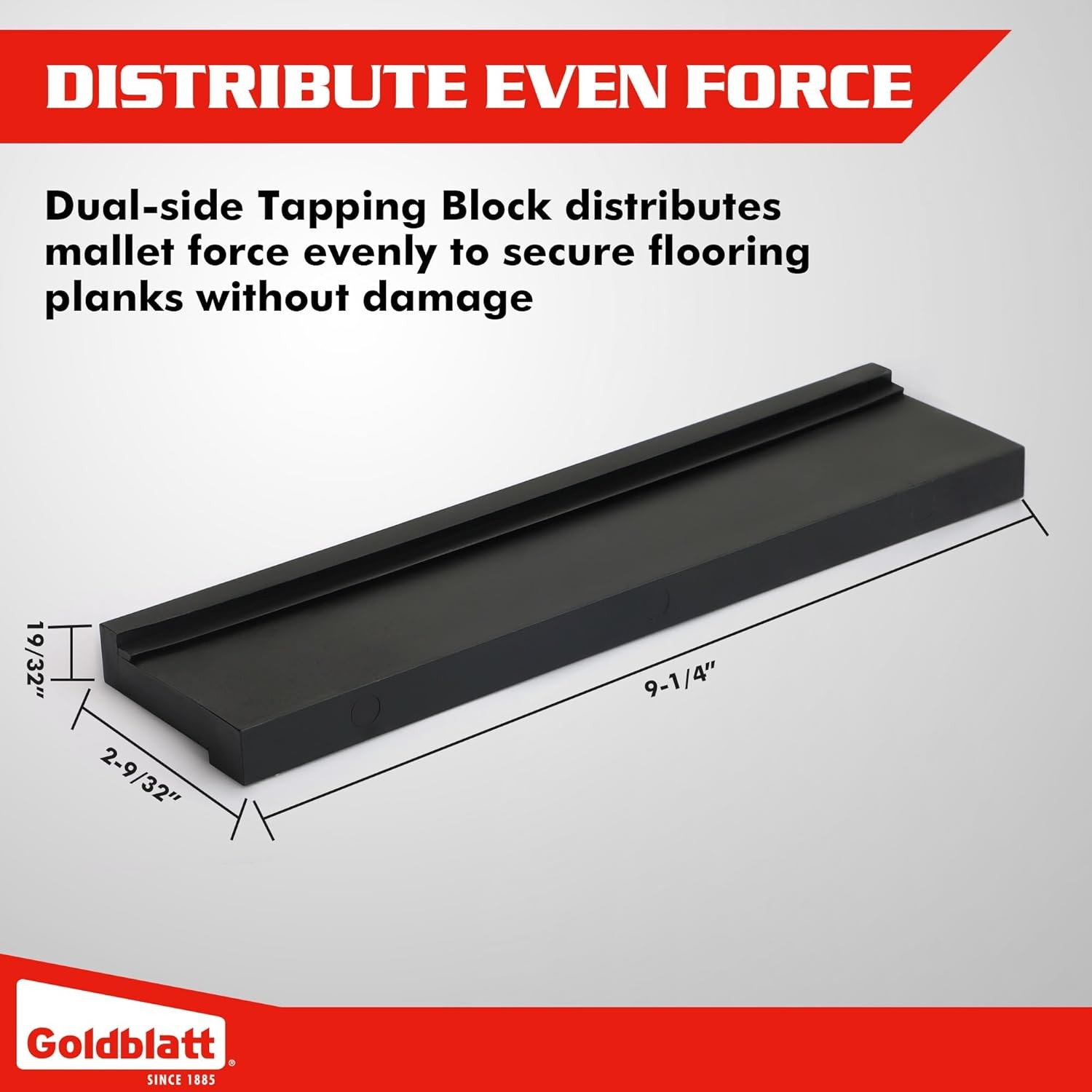Goldblatt Laminate Wood Flooring Installation Kit Reinforced Double-Faced Mallet