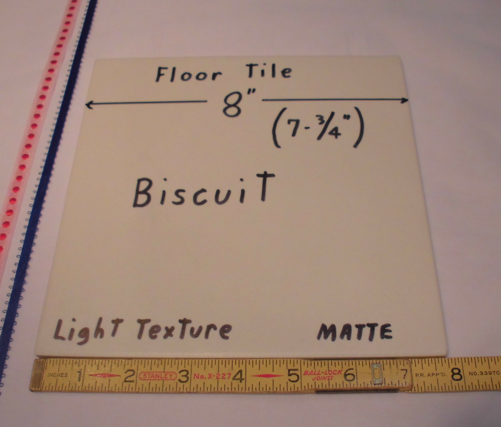 1 pc. *Biscuit Color* Porcelain-Ceramic Floor Tile: American Olean 8″ X 8″ NEW