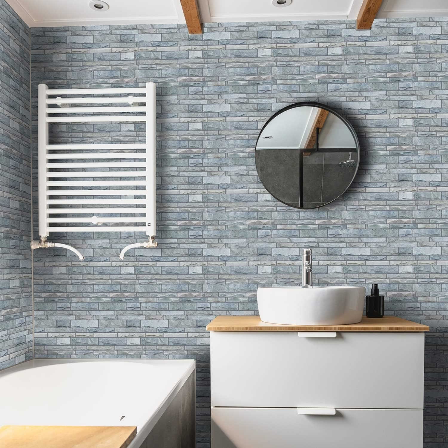 10-Sheet Peel and Stick Backsplash, 12”X12” Self Adhesive Wall Tiles