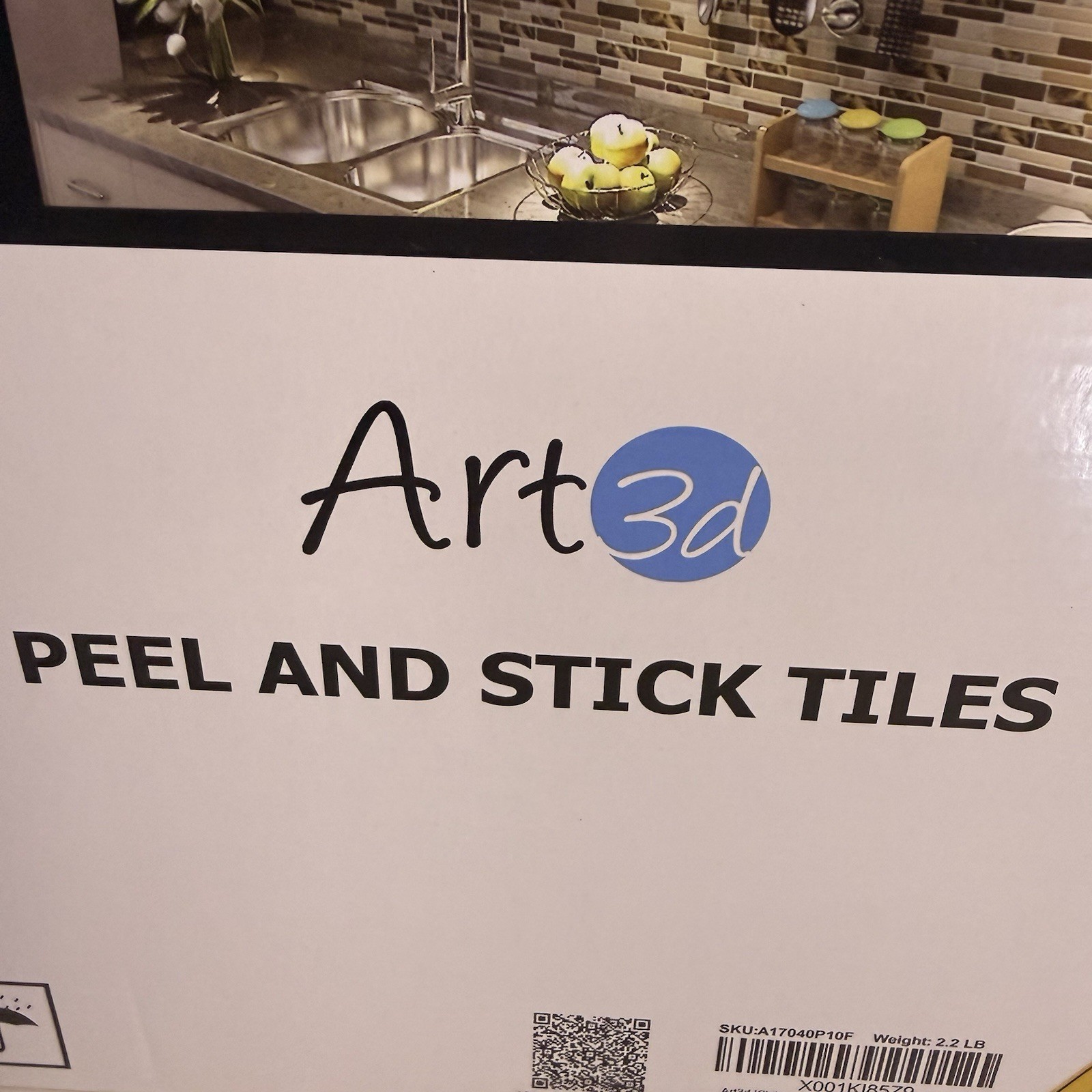 Art3d Peel & Stick Backsplash Tiles Marble 12×12 Lot of 4 (40 Sheets) NEW Sealed