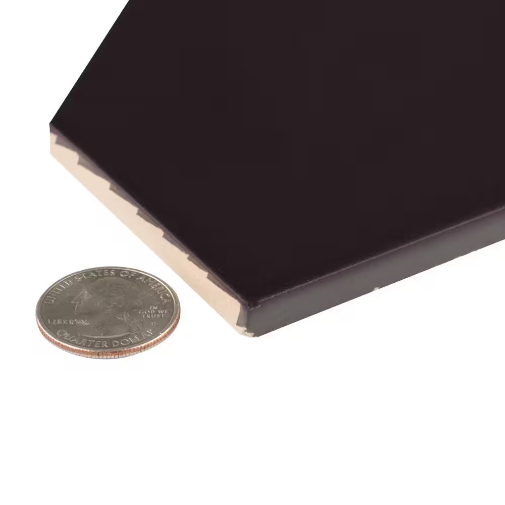 Kite Black 3-7/8 In. X 11-3/4 In. Porcelain Floor and Wall Tile (11.2 Sq. Ft./Ca