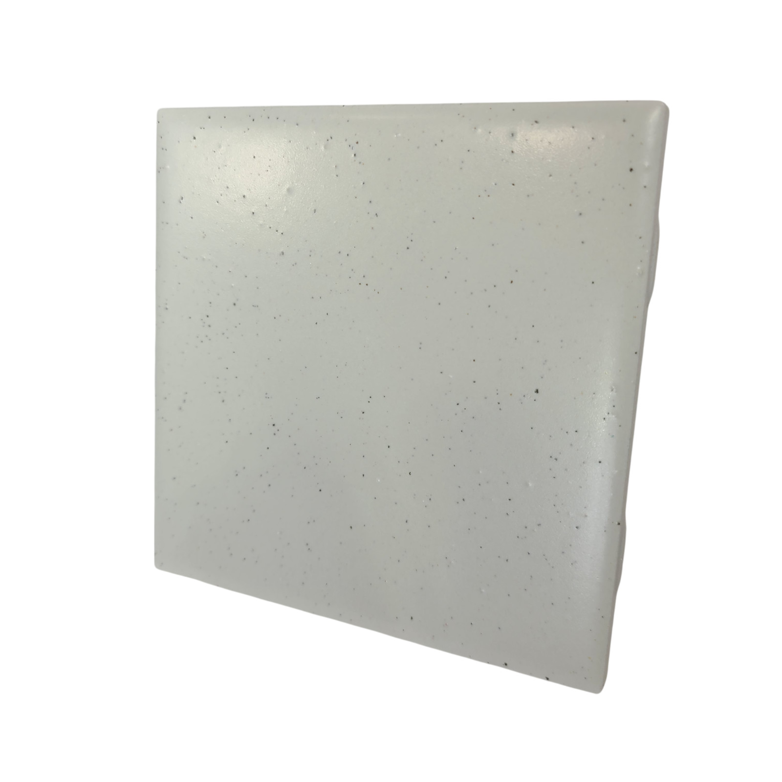 Freckled 4.25 in Ceramic Tile Specs Dots Subway Square Vintage Off White Matte
