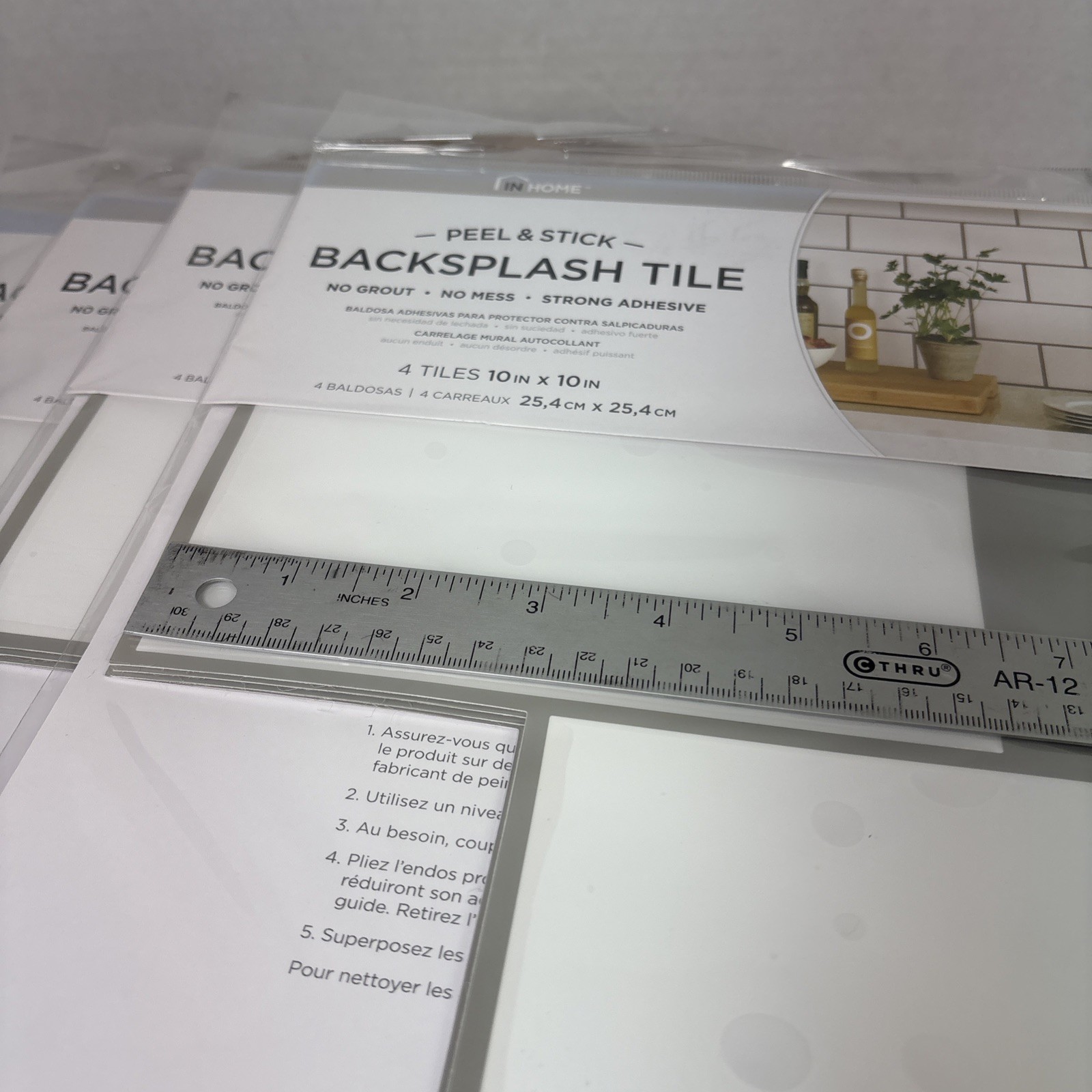 In Home Peel and Stick Backsplash Subway NH2363 Lot of 5