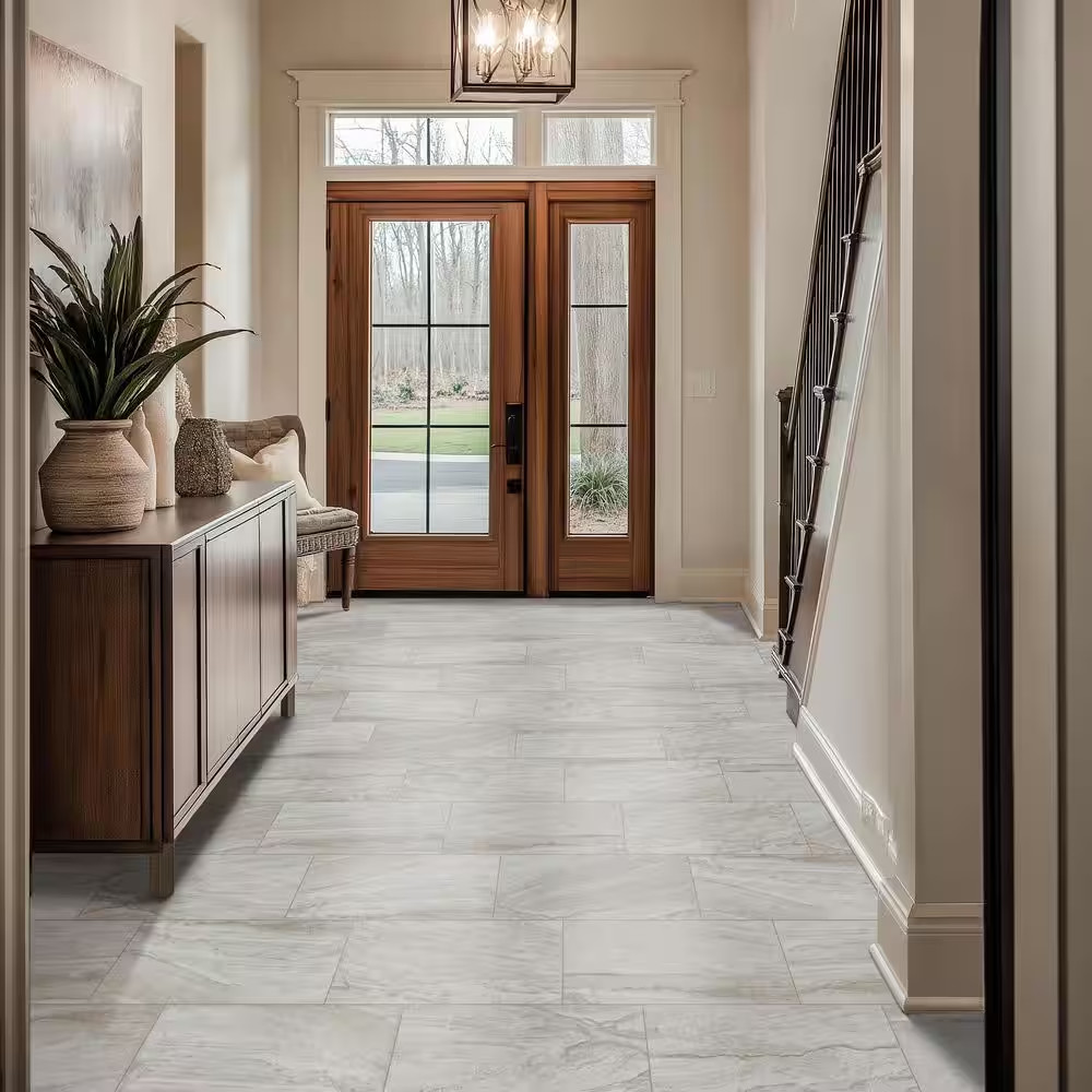 Vigo Gris 12 In. X 24 In. Matte Ceramic Stone Look Floor and Wall Tile (16 Sq. F