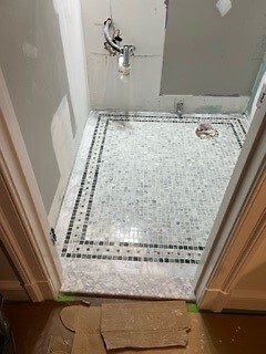 C21XP 3/8×3/8 Square Mosaic Tile Carrara White Marble Polished Venato Bianco