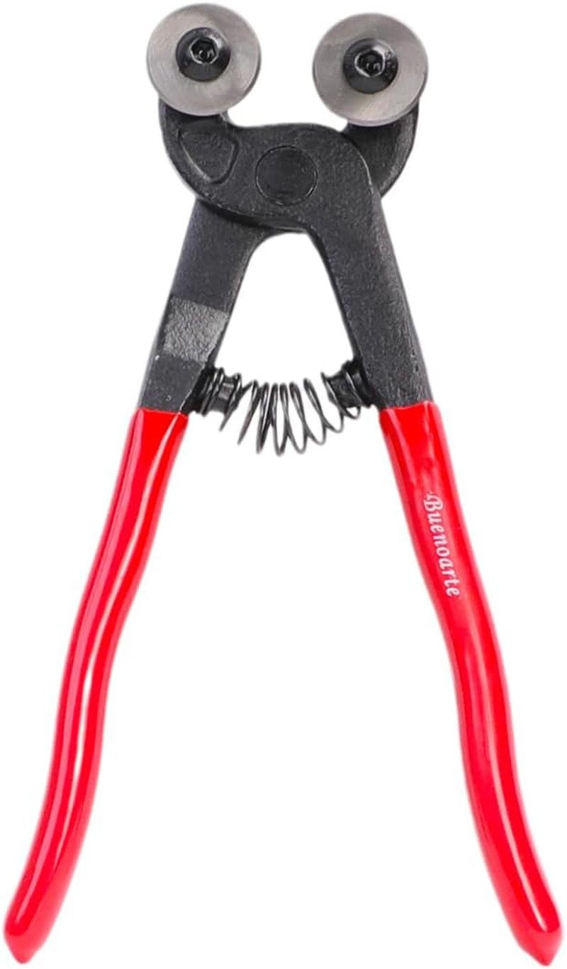 Glass Tile Nippers 7-Inch Heavy Duty Wheeled Mosaic & Ceramic Cutter Soft Grip