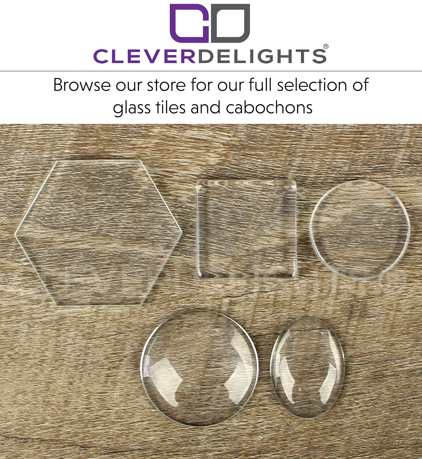 2 Inch Clear Hexagon Glass Tiles – 10 Pack – Art Craft DIY Home Transparent M…