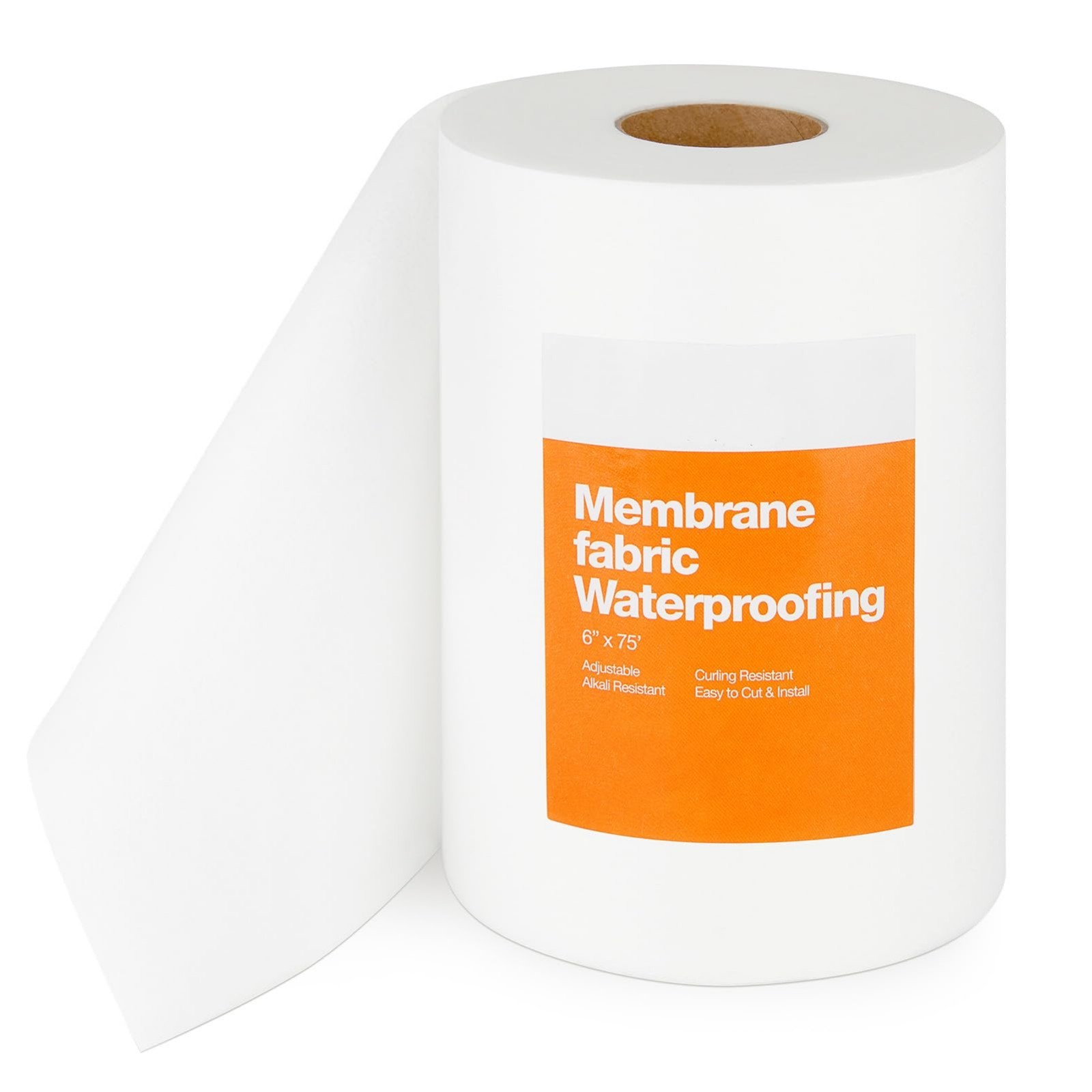 6″ x 75′ Waterproof Membrane Fabric Roll, Anti-Fracture Non-Woven Tape for Showe