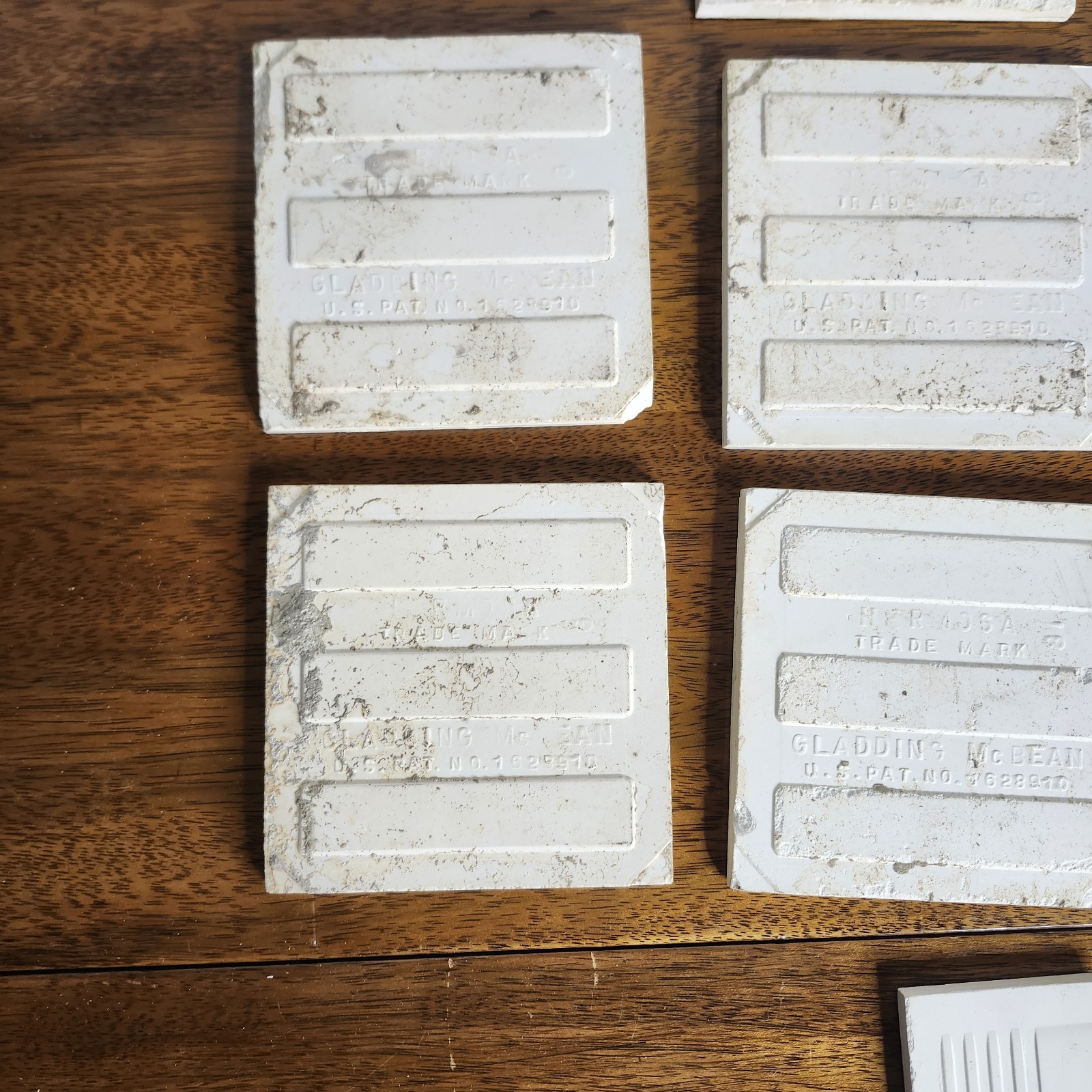 Vtg 4.25 x 4.25 Semi-Gloss Ceramic Wall Tile Made in USA Lot Of 15+ Tiles Read D
