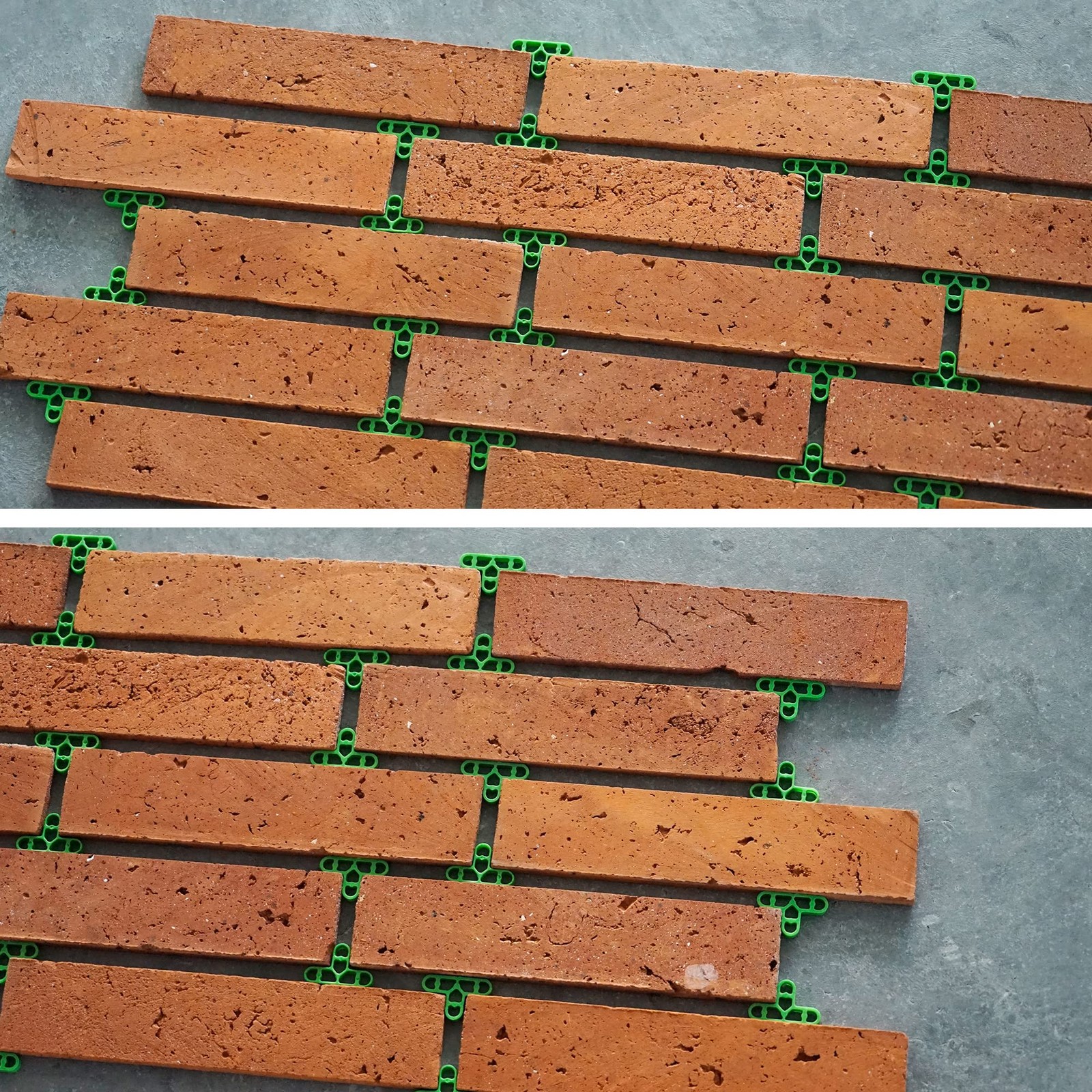 Green Color 10mm 3/8 inch Masonry spacers 100pcs Classic Red Brick Wall Space