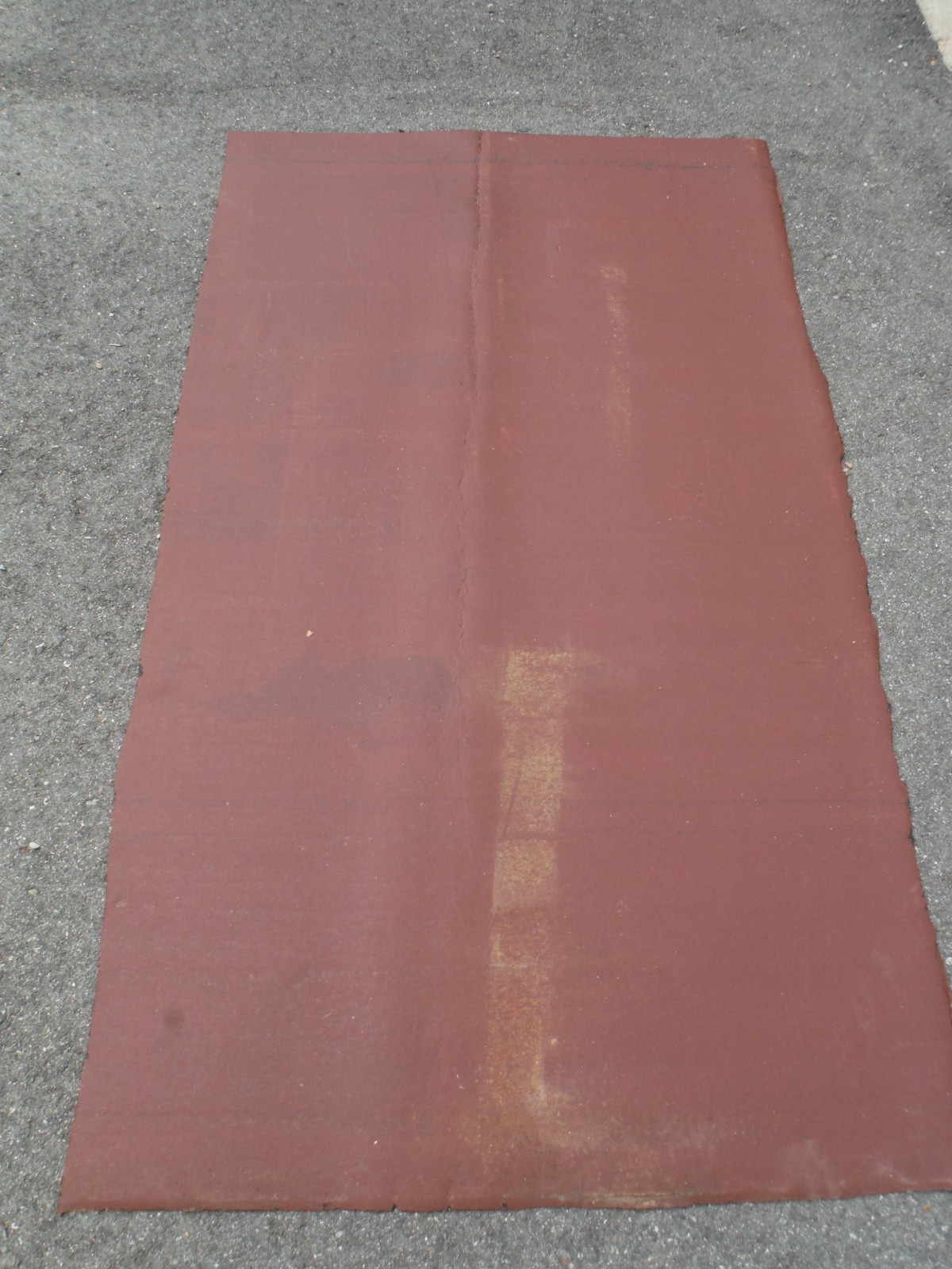 VTG~LINOLEUM FLOORING~M PIECE~33″x 58″~1950-60~MOVIE SET~MCM~GRAY GRID~PRIMARY C