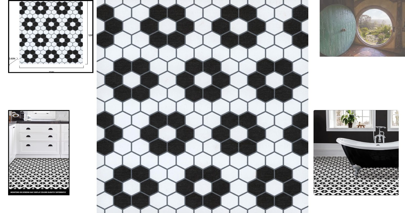 Transform Your Space with Black Biscotto Peel & Stick Floor Tiles – 10 Sq Ft