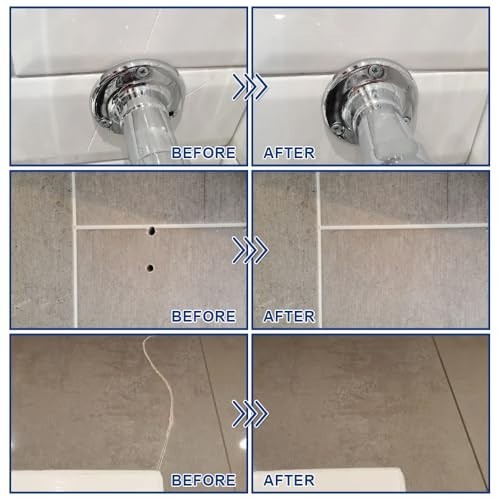 Tile Repair Kit for Chips & Cracks – Color Match, Strong Adhesion for Ceramic, P