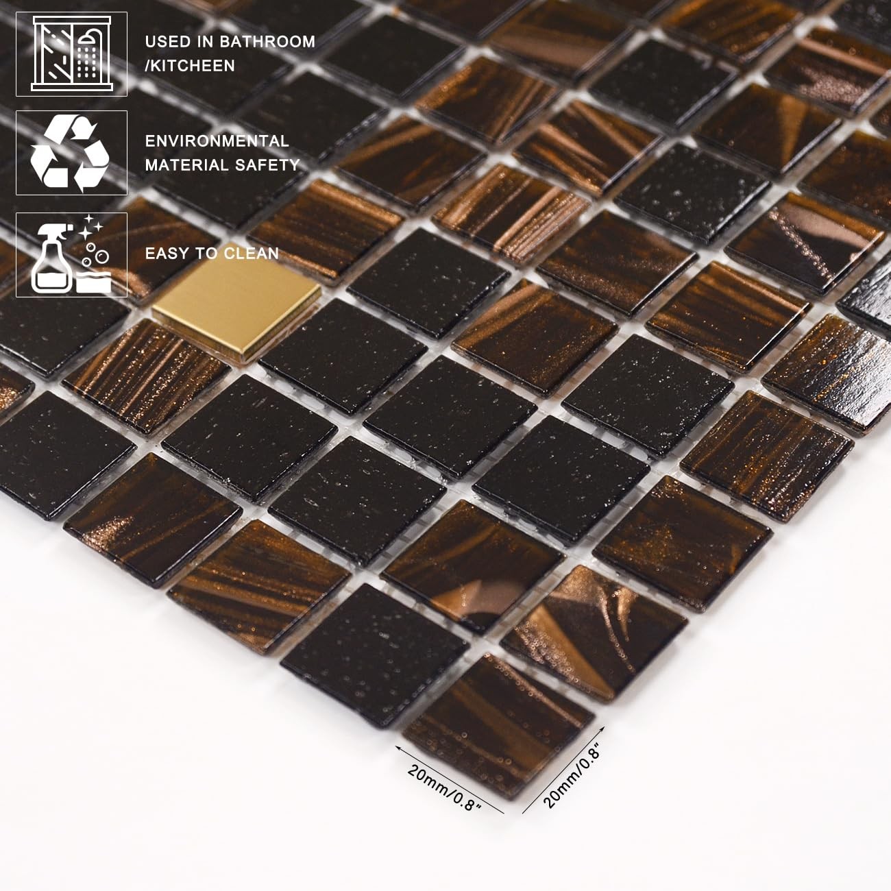 11.5sqft Bathroom Wall Tile, Pool Tile, Garden DIY, Kitchen Backsplash, Glue …