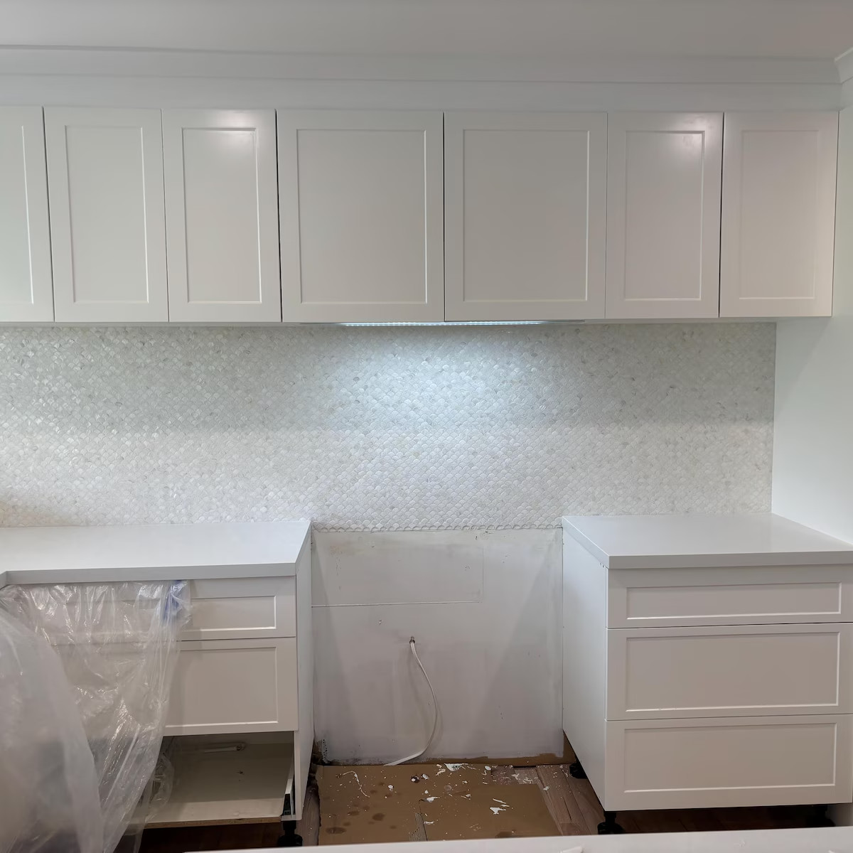 White Fish Scale Mother of Pearl Mosaic Tile For Bathroom Kitchen WShower Backsp