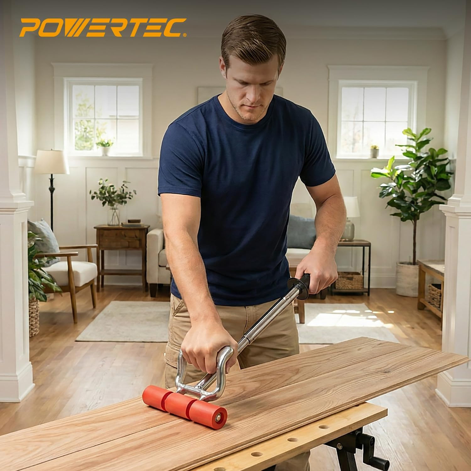 Extendable Floor and Wall Roller for Vinyl Flooring, Tile & Linoleum Roller with