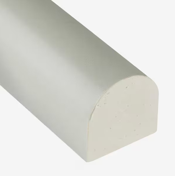 Greecian White Pencil Molding 0.75 in. x 12 in. Polished Resin Wall Tile