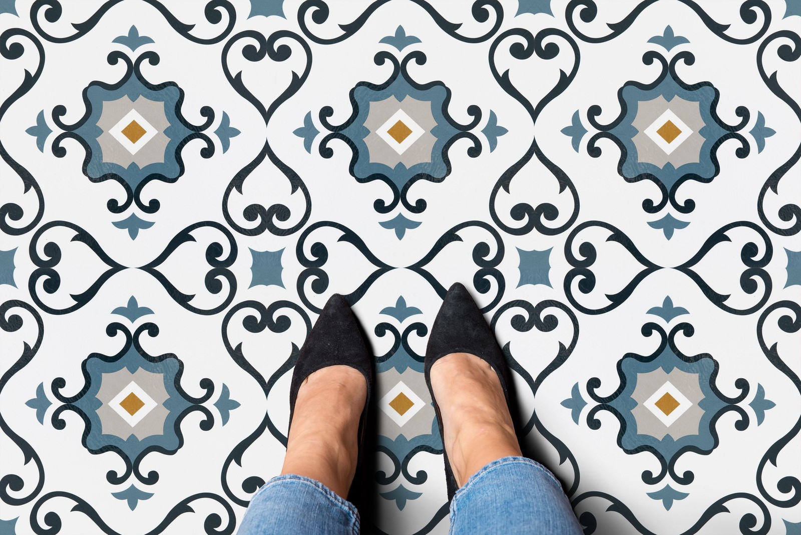Achim Retro Self Adhesive Vinyl Floor Tile – 20 Tiles/20 Sq. ft., 12 x 12
