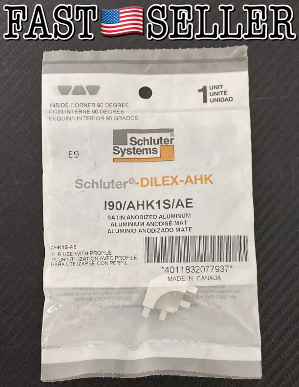 Schluter Dilex-AHK in Corner 90 Degrees Satin Anodized Aluminium – 1 Unit