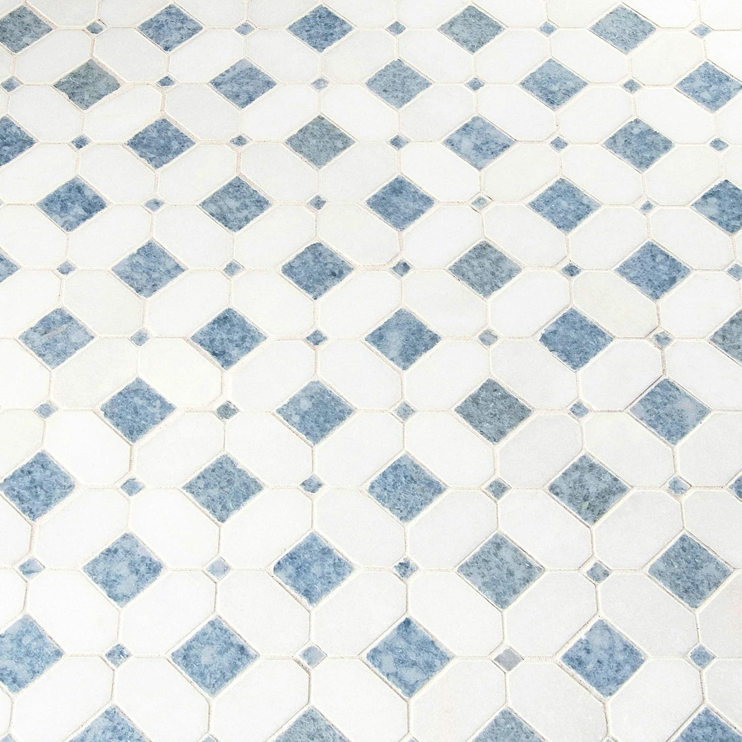 Azula 12×12 Polished Marble Geometric Mosaic Tile for Bathroom & Kitchen