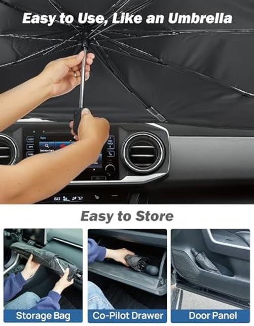 Windshield Sunshade Umbrella for Toyota Tacoma 2016-2023, for Tacoma