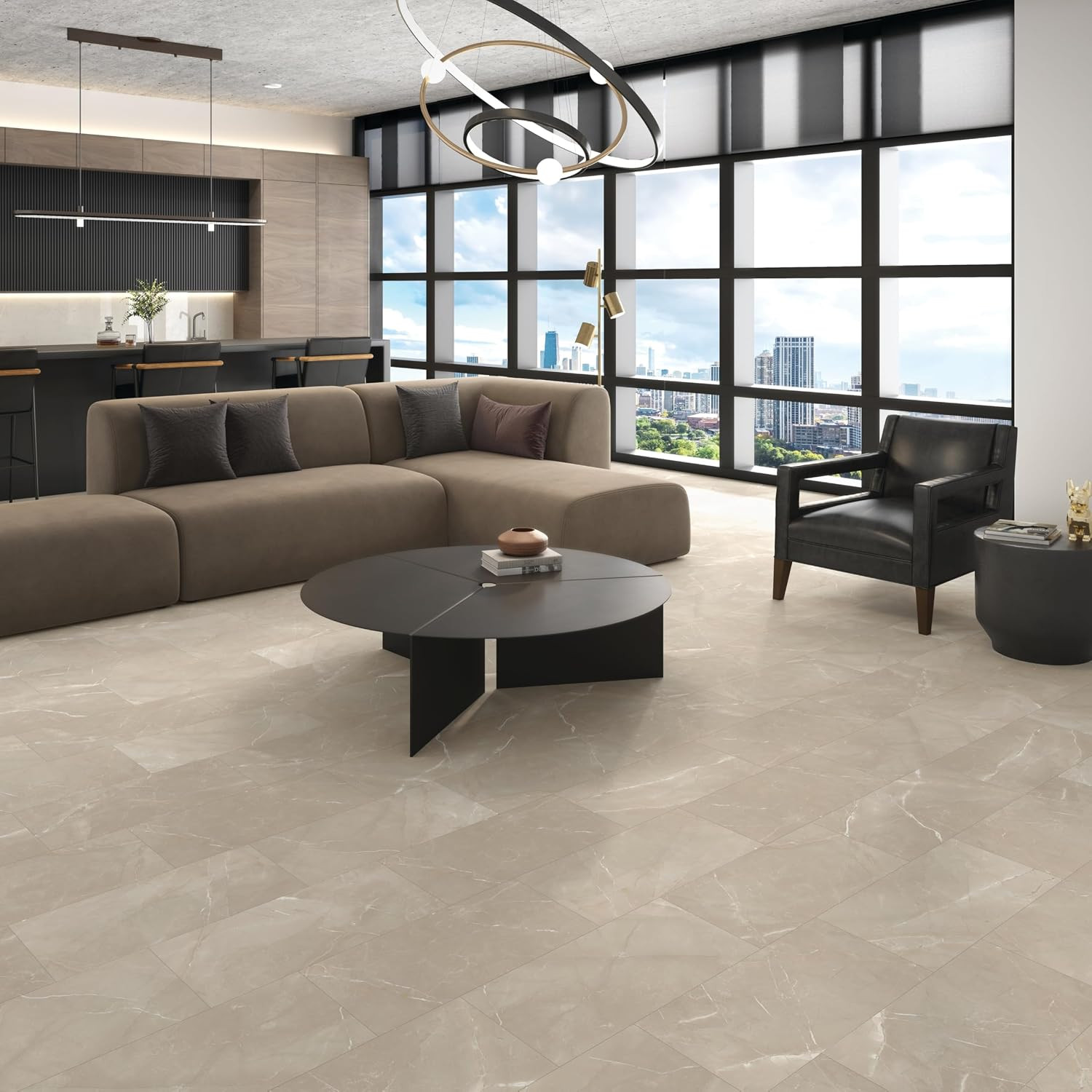 Grantshire 12″x24″ Rigid Click Luxury Vinyl Flooring, 20 Mil, 10 PCS/Carton