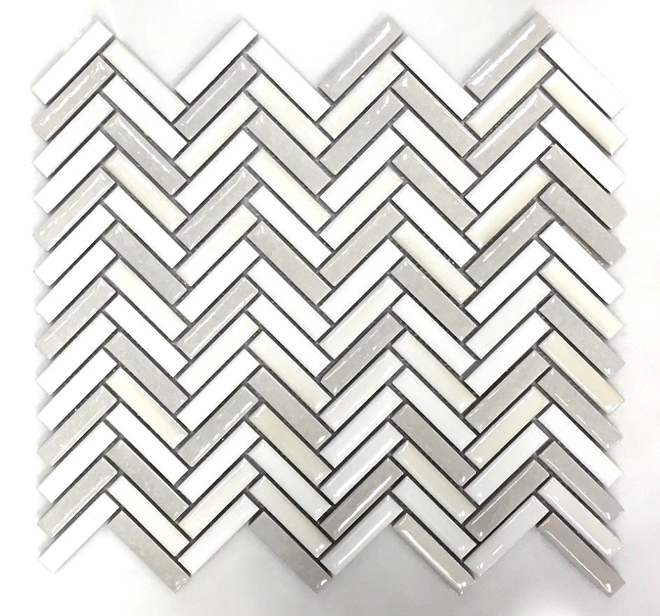 MultiColor Mini Brick Glossy Finish Crackled Ceramic Tile Backsplash Wall Mosaic