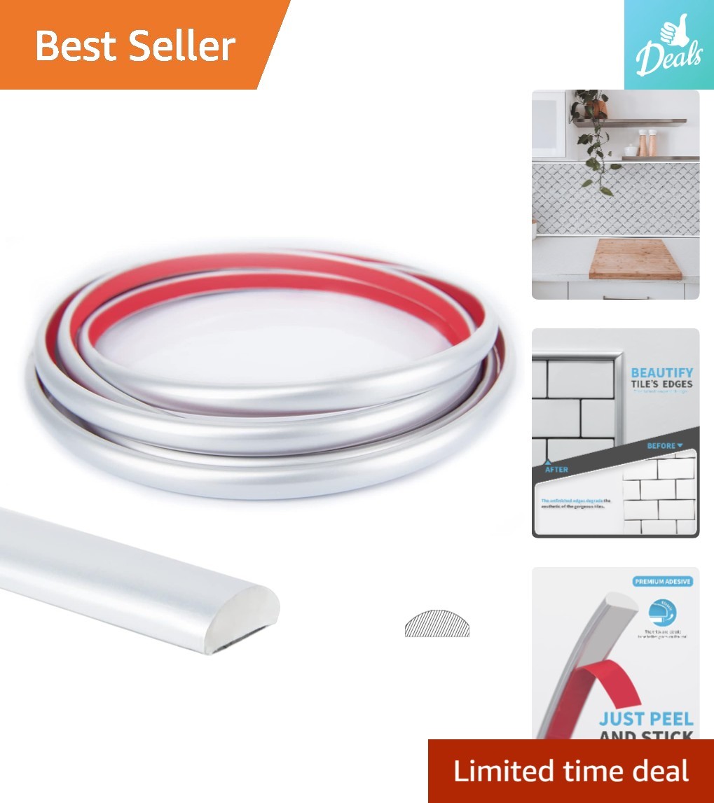 Versatile 25 Ft Self-Adhesive PVC Backsplash Trim – Water-Resistant Design