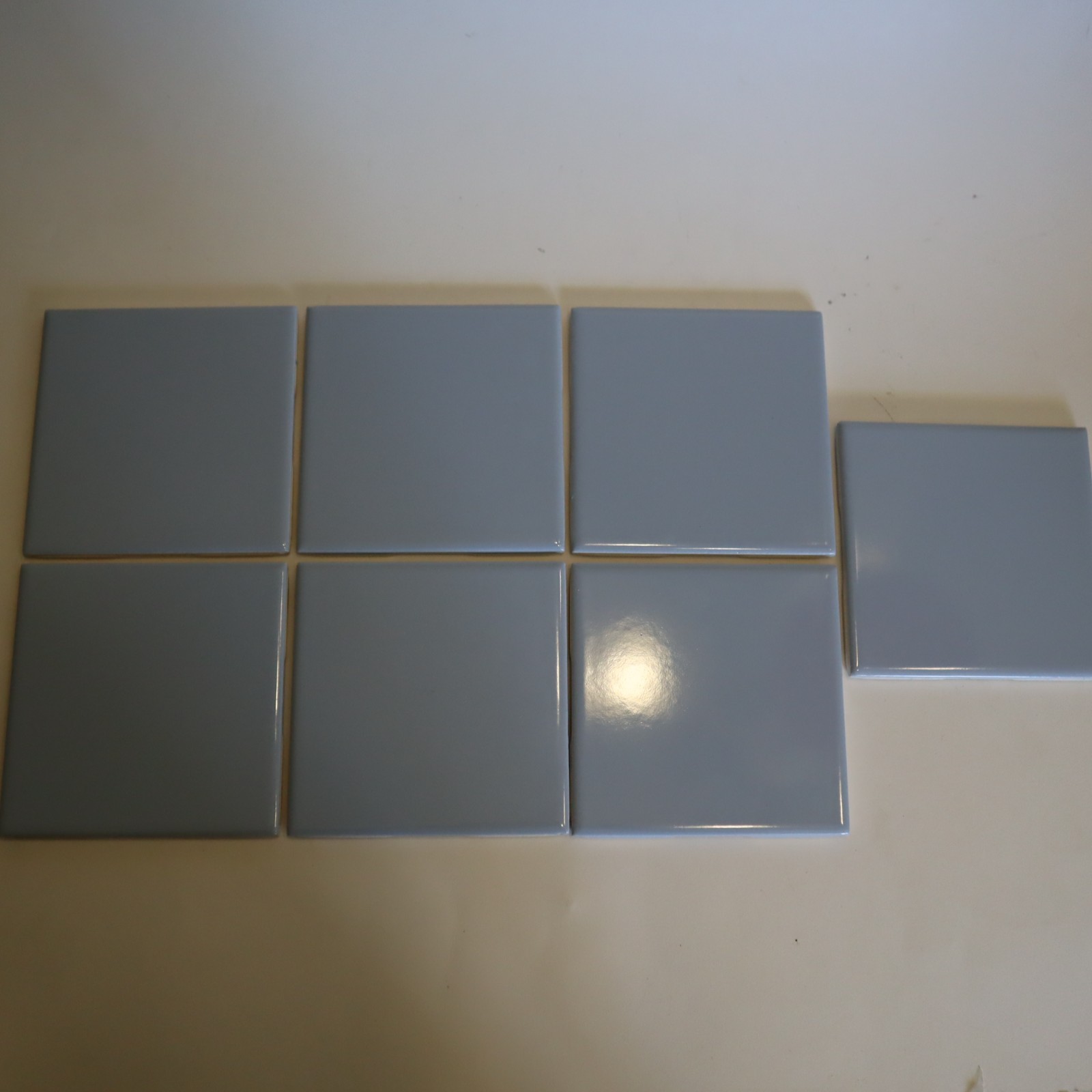 Vintage NOS Florida Tile 4-3/8″ Light LT Vermont Blue Tiles