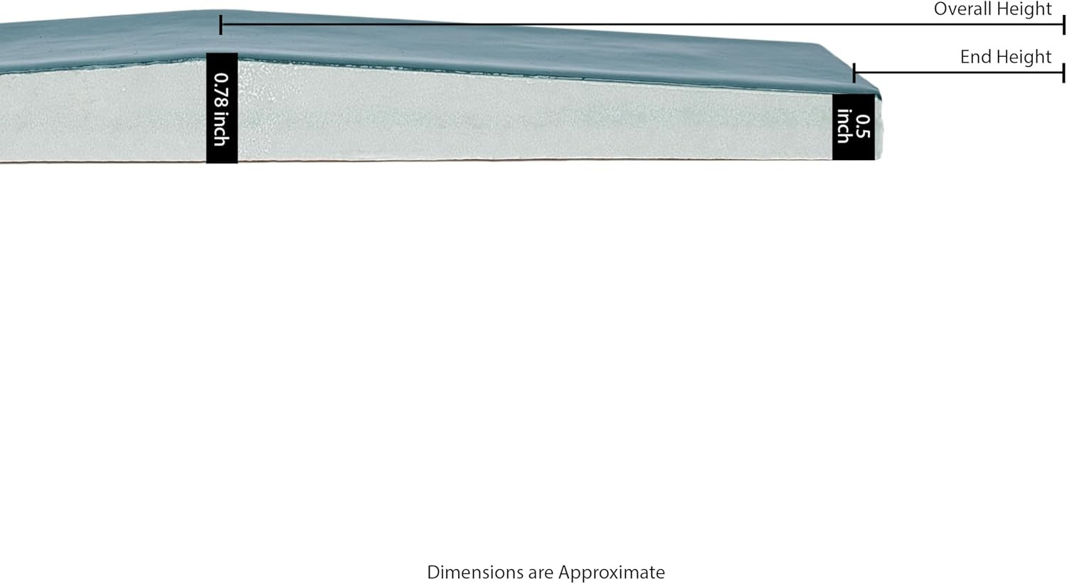 Crescentia Coastal Wave 2 In. X 10 In. Glossy Ceramic 3D Wall Tile for Bathroom,
