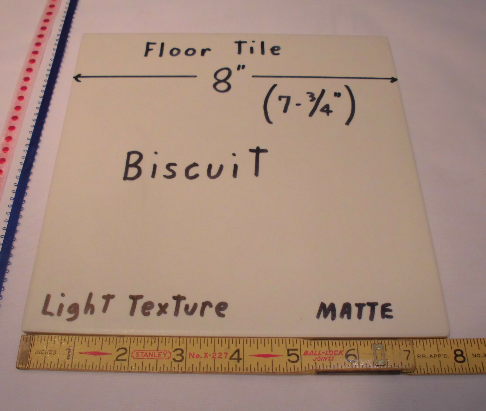 1 pc. *Biscuit Color* Porcelain-Ceramic Floor Tile: American Olean 8″ X 8″ NEW