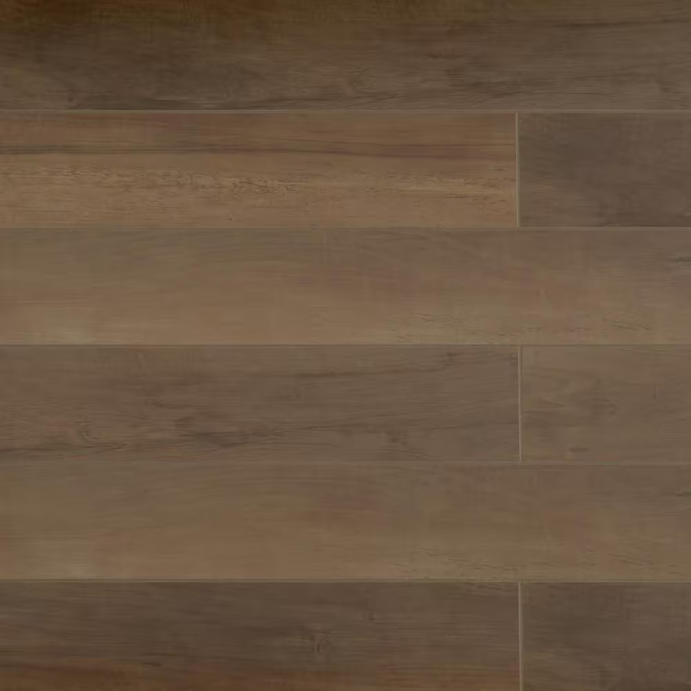 Antique Walnut 8 In. X 48 In. Matte Wood Look Porcelain Floor and Wall Tile (10.
