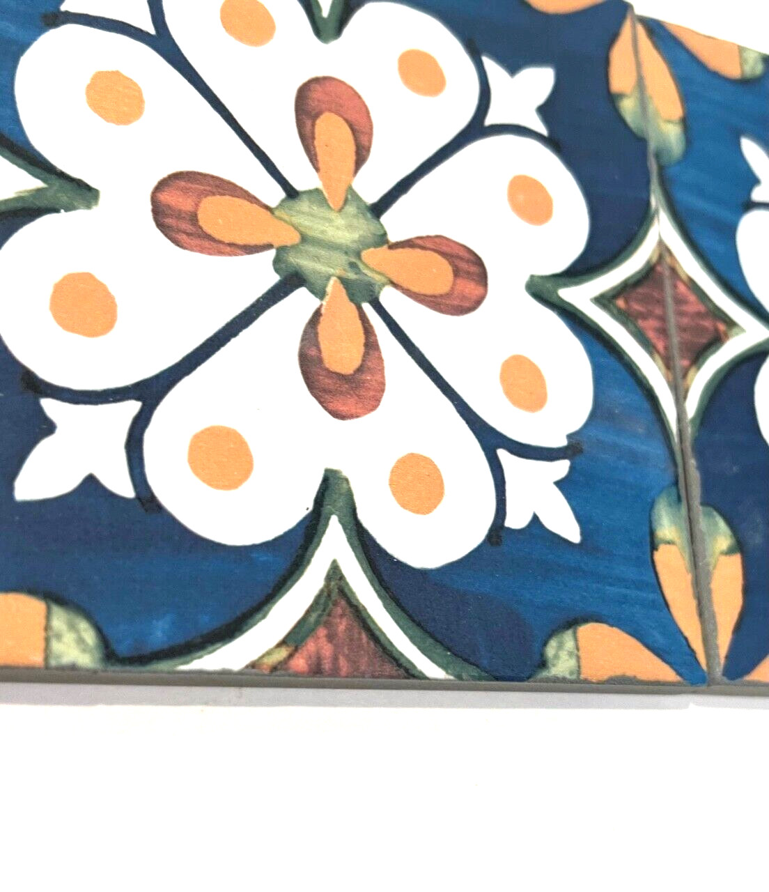 4.5×4.5 Mallorca Collection Blue Pattern 2 Porcelain Wall Tile Pool (Pack of 4)