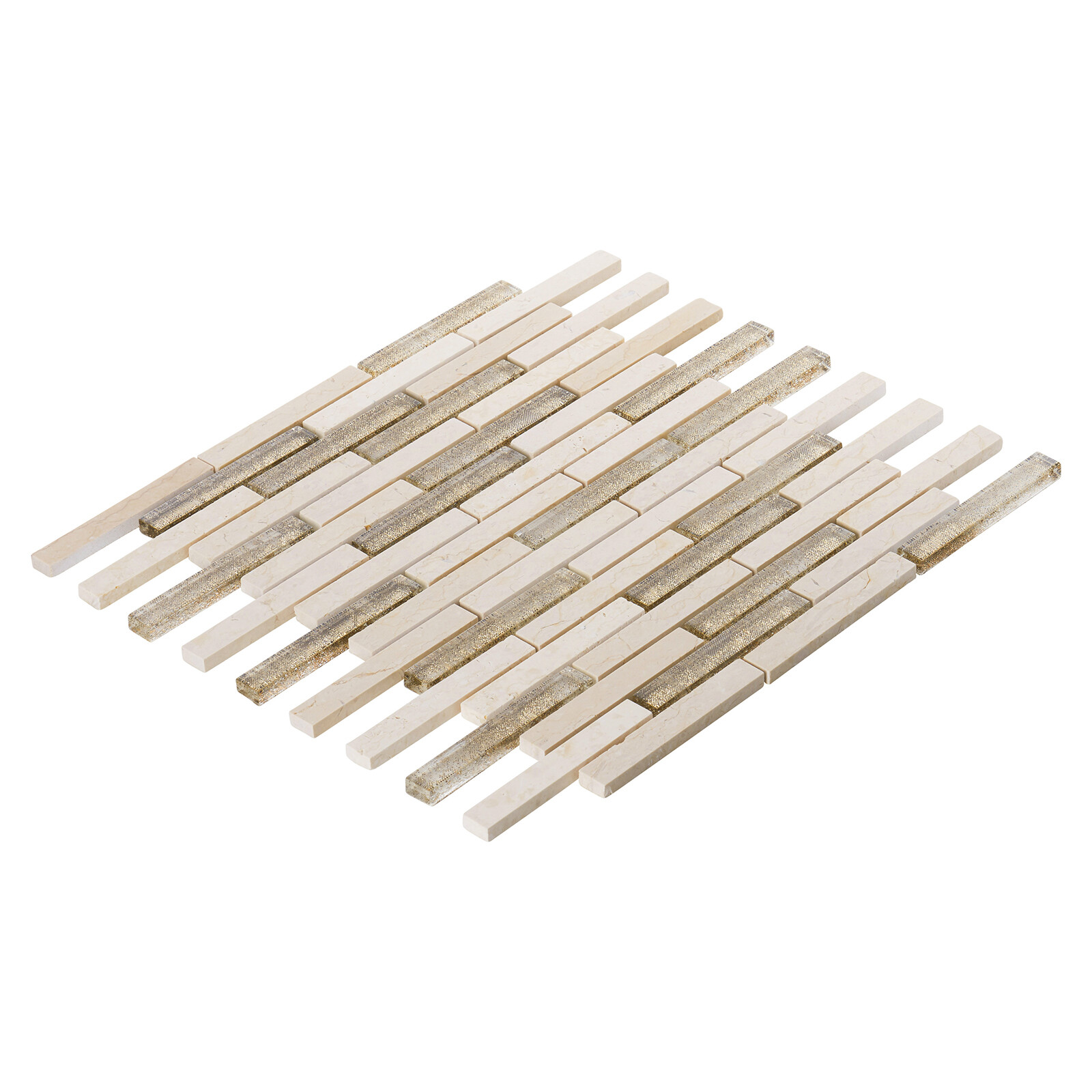 Beige Sand Crema Marfil Marble Stone Glass Mosaic Tile Kitchen Wall Backsplash