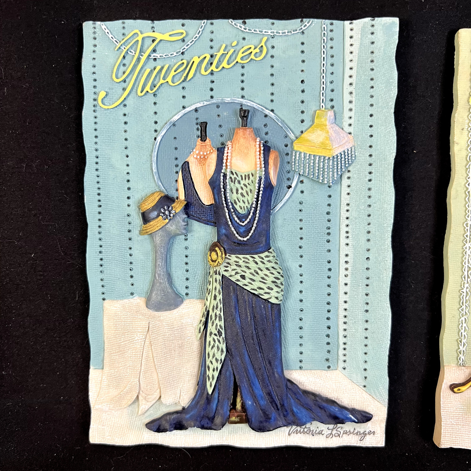 Lot of 3 Resin Wall Tiles 4.5″ x 6″ Twenties, Thirties, Forties