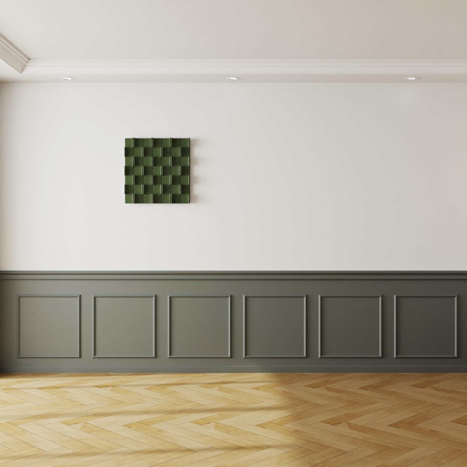 White Peel & Stick PreCut Picture Frame Accent Wall Molding Wainscoting Kit