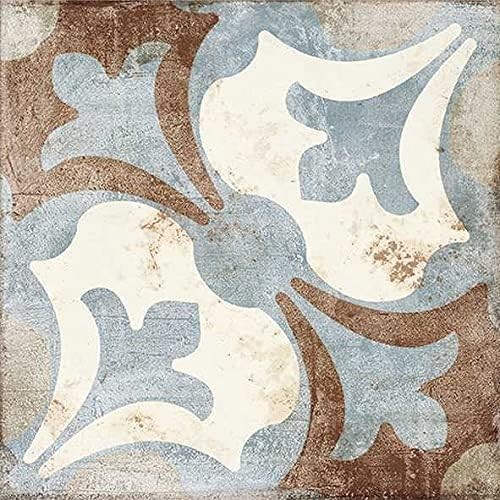 8×8 Amalfi Genuine Porcelain Floor Tile Weathered Blue and Brown (4 PIECES)